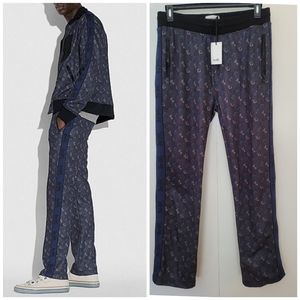 Men's Blue Patterned Pants